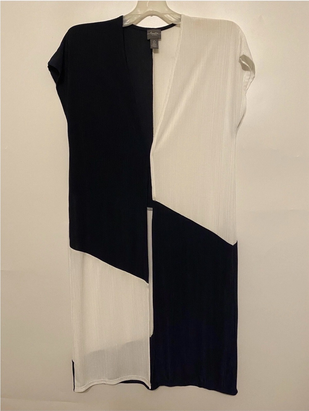 Chicos Travelers™ Collection Color Block Open Front light duster jacket